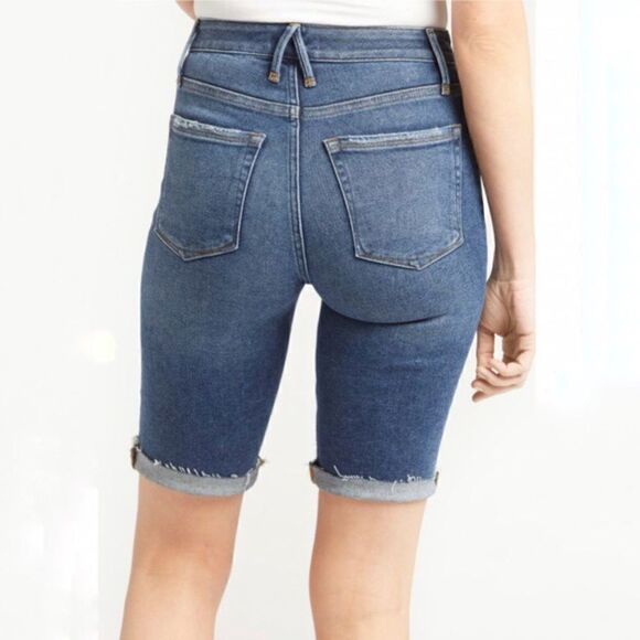 GOOD AMERICAN Good bermuda shorts!  Stretch, hi waistef NWOT B179 - Picture 3 of 11